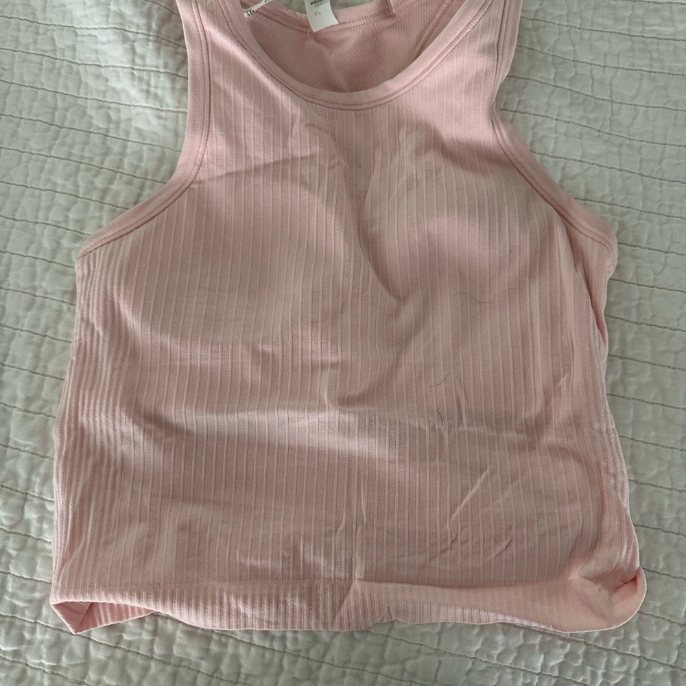 Lululemon Athletica Light Pink Ribbed Tank Top